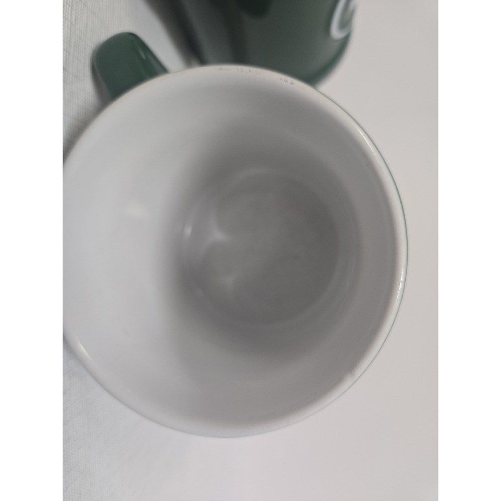New York Jets Coffee Mugs Set of 2 Green White NFL Football Team Old Logo Cup - Picture 7 of 8